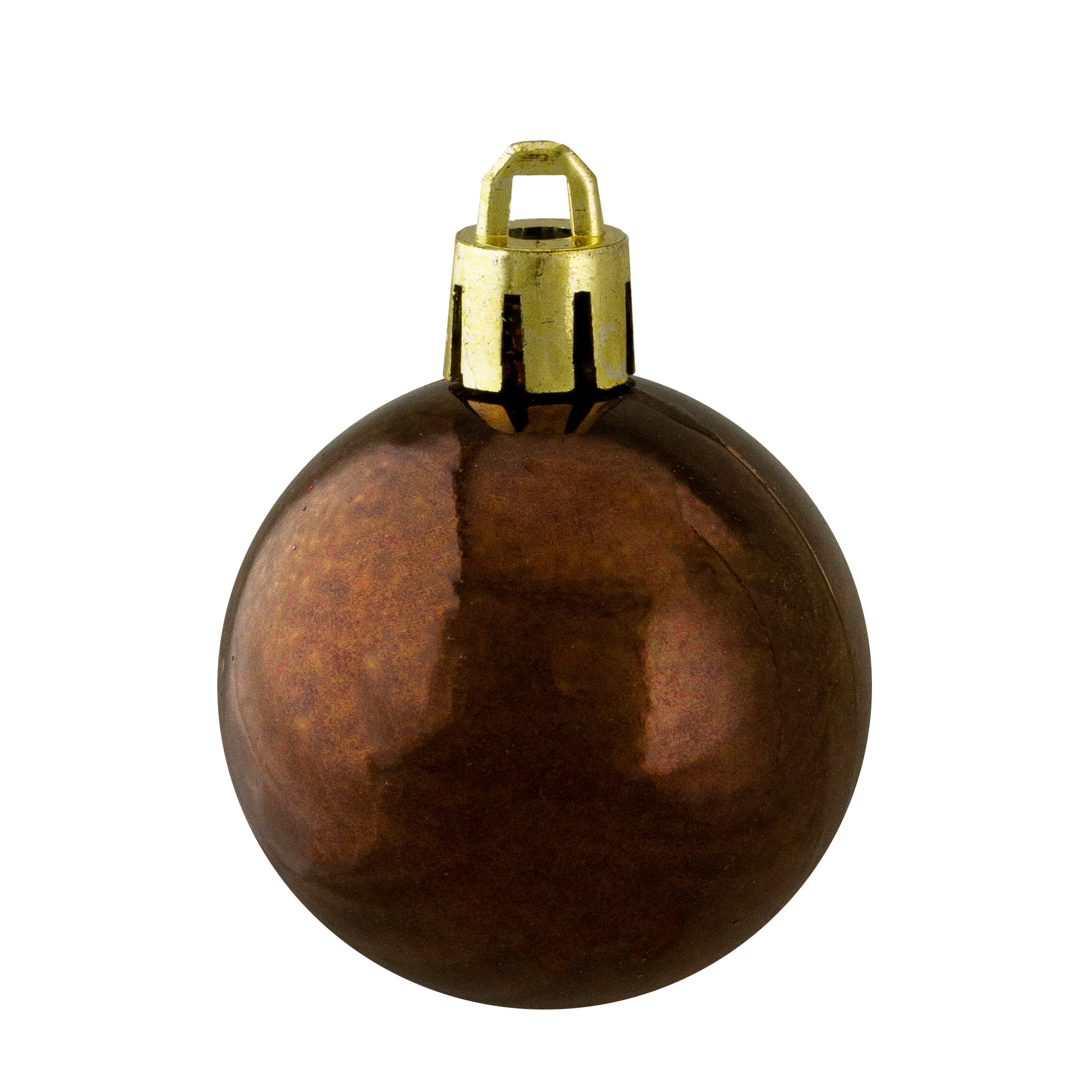 96ct. 1.5" 4-Finish Mocha Brown Shatterproof Ball Ornaments
